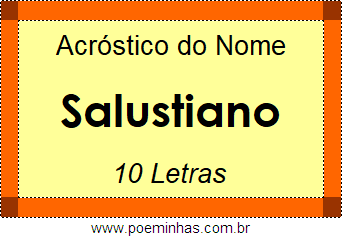 Acróstico de Salustiano