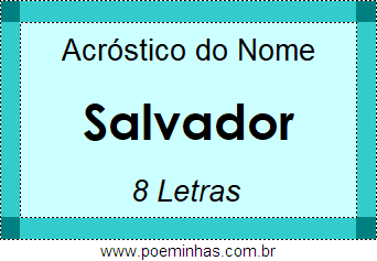 Acróstico de Salvador