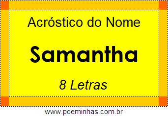 Acróstico de Samantha