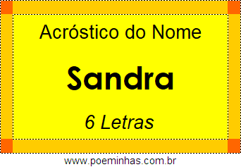 Acróstico de Sandra