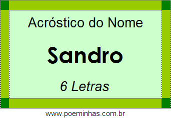 Acróstico de Sandro