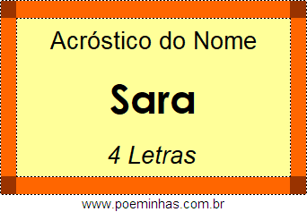 Acróstico de Sara