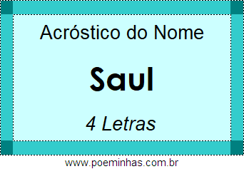 Acróstico de Saul