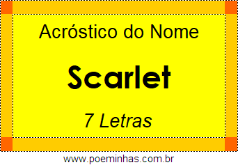 Acróstico de Scarlet