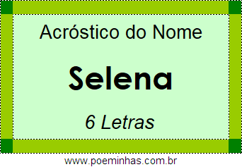 Acróstico de Selena