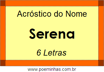 Acróstico de Serena