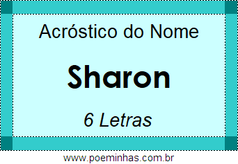 Acróstico de Sharon