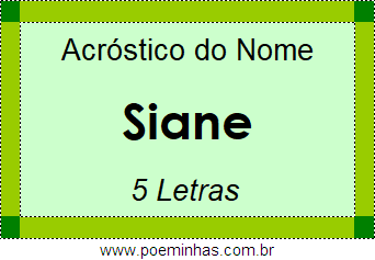 Acróstico de Siane