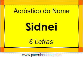 Acróstico de Sidnei