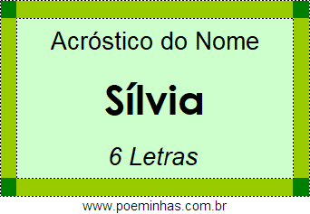 Acróstico de Sílvia