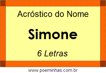 Acróstico de Simone