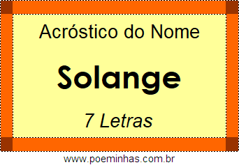 Acróstico de Solange