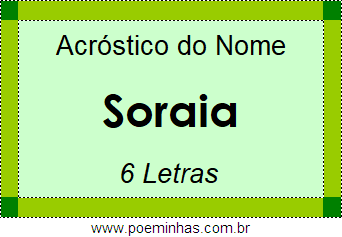 Acróstico de Soraia