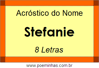 Acróstico de Stefanie