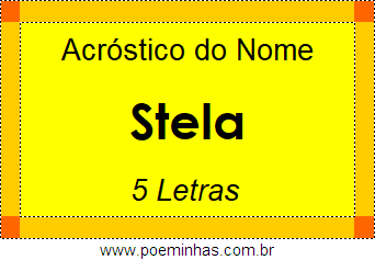 Acróstico de Stela