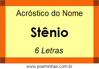 Acróstico de Stênio