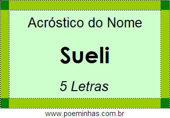 Acróstico de Sueli