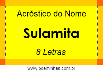 Acróstico de Sulamita