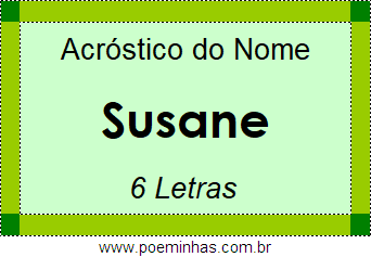 Acróstico de Susane