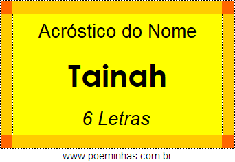 Acróstico de Tainah