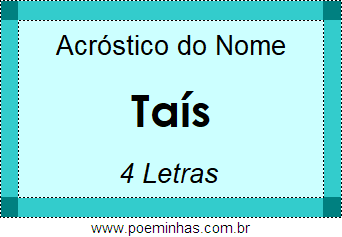 Acróstico de Taís