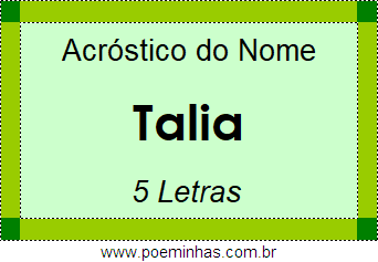 Acróstico de Talia