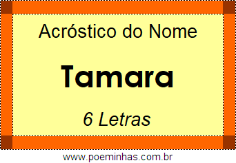 Acróstico de Tamara