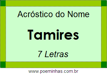 Acróstico de Tamires