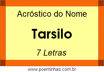 Acróstico de Tarsilo