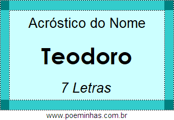 Acróstico de Teodoro