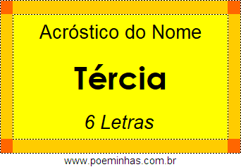 Acróstico de Tércia