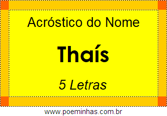 Acróstico de Thaís