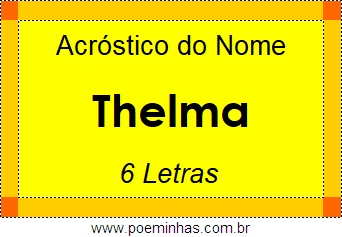 Acróstico de Thelma