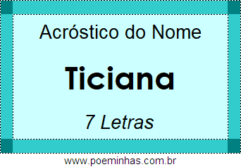 Acróstico de Ticiana