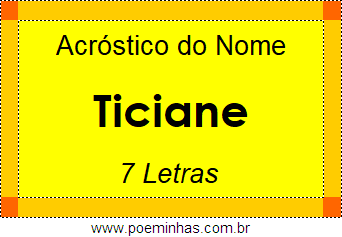 Acróstico de Ticiane