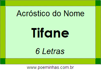 Acróstico de Tifane