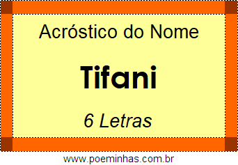 Acróstico de Tifani