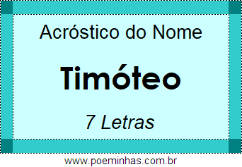 Acróstico de Timóteo