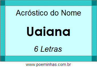 Acróstico de Uaiana