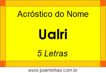 Acróstico de Ualri