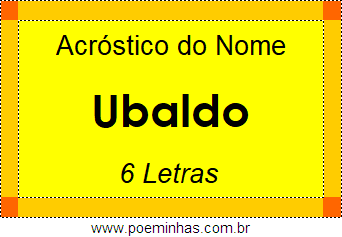 Acróstico de Ubaldo