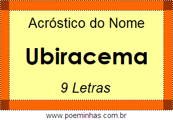 Acróstico de Ubiracema