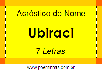 Acróstico de Ubiraci