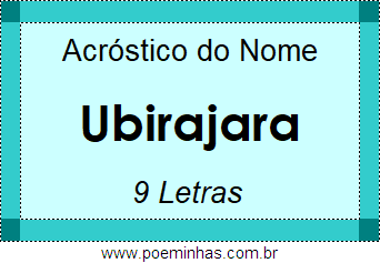 Acróstico de Ubirajara