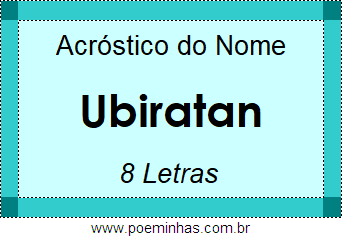 Acróstico de Ubiratan