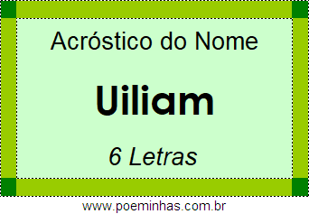 Acróstico de Uiliam