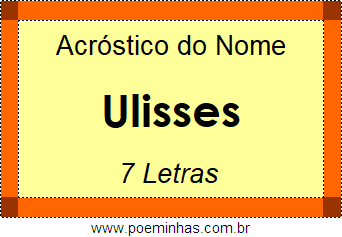 Acróstico de Ulisses