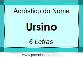 Acróstico de Ursino