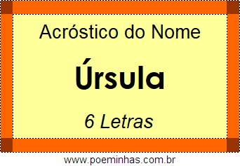 Acróstico de Úrsula