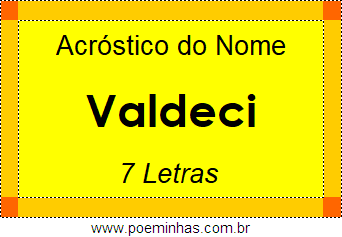 Acróstico de Valdeci